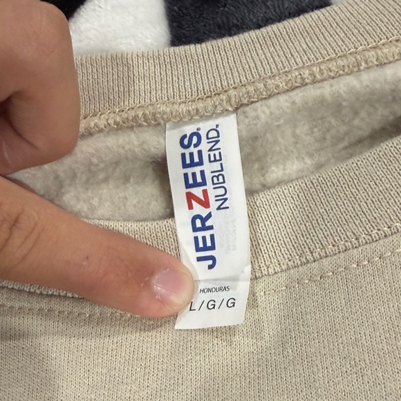 Karma Crewneck Beige Graphic Sweatshirt - Picture 4 of 5